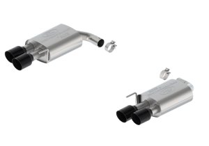 Ford Mustang Performance Exhaust - Rear - Ford Racing - Axle-Back with GT Valance & Black Tips - Black - 2024+